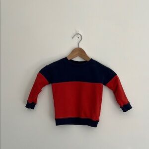 hanna andersson red and blue sweatshirt, boys size 3T